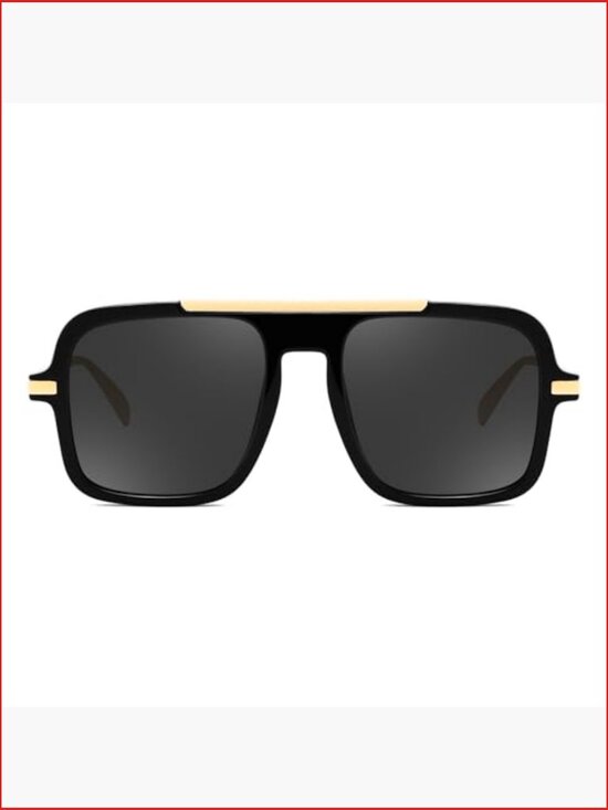 Retro Square Aviator Sunglasses with UV Protection